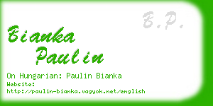 bianka paulin business card